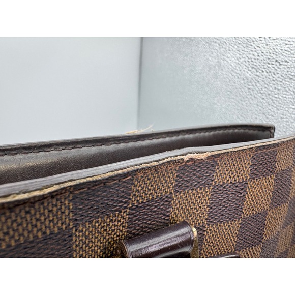 Louis Vuitton Damier Ebene Manosque PM Tote Bag Brown Checkered Handbag - Picture 3 of 16